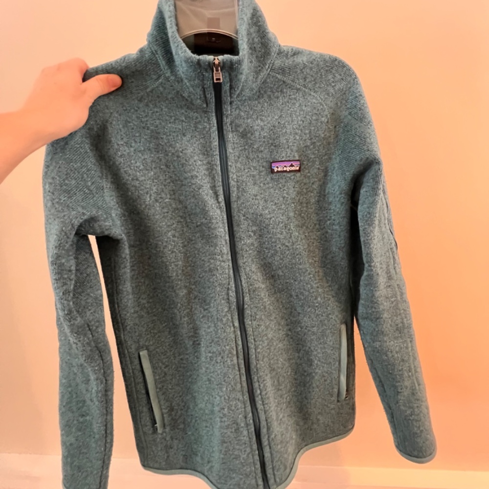 Patagonia full zip up women’s teal medium - Picture 8 of 9